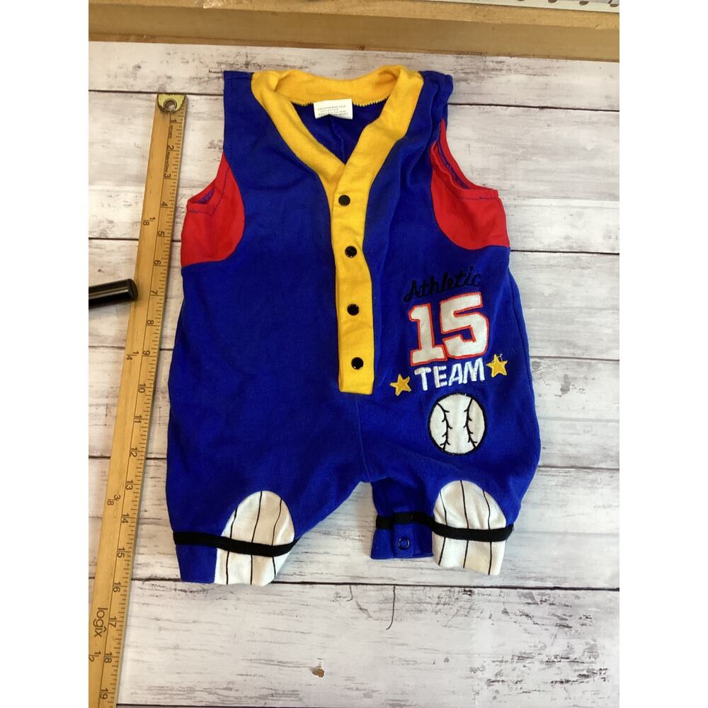 Little By Little Boys OnePiece Romper 18M Blue Multi Athletic 15 Team Sportswear